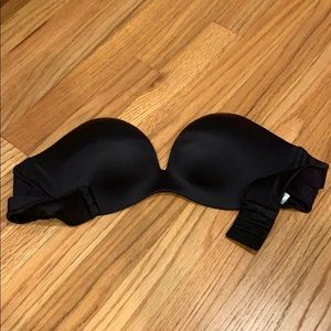 strapless black bra